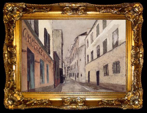 framed  Maurice Utrillo Rue Saint-Rustique a Montmarter, ta009-2